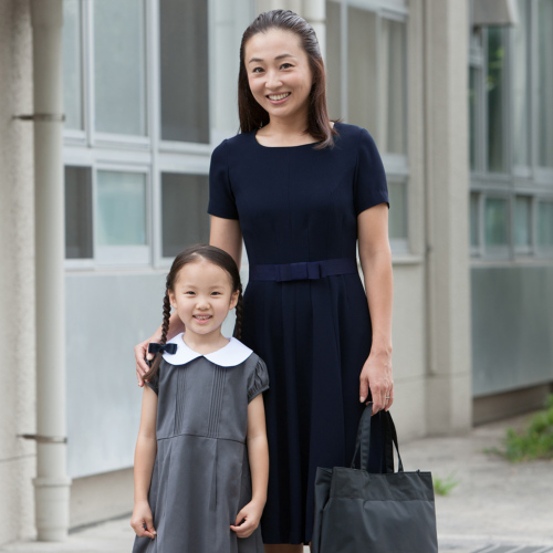 正式 お受験スーツ濃紺 完全日本製 学校訪問・学校説明会用 濃紺