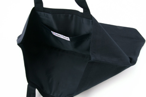 レッスン 手刺繍 スモッキング レッスンバッグ マチつき 紺色 布製