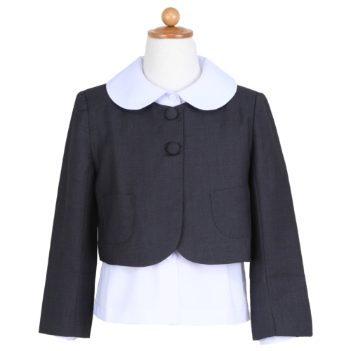 クリアランスセール！グレー 両サイドポケット付き お子様用 ボレロ