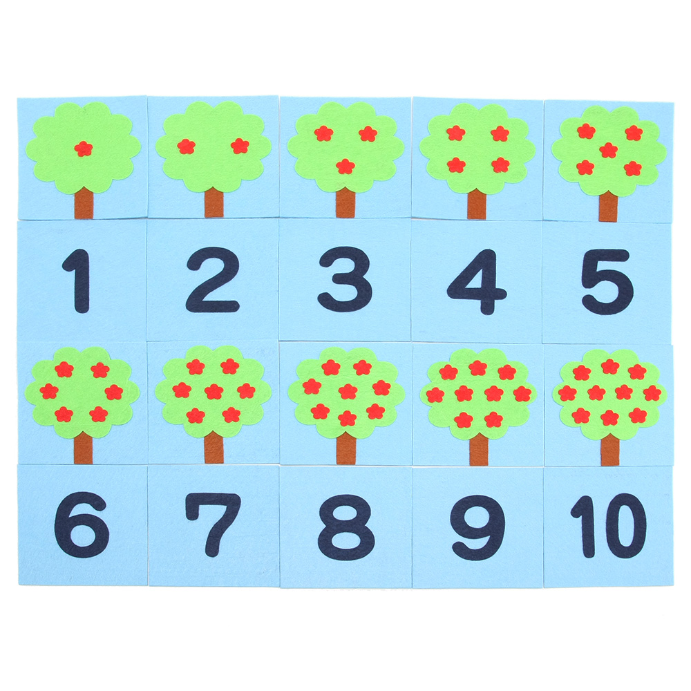 手作りフェルト教材 数カード 日本製 知育教材 知育玩具 フェルト｜お