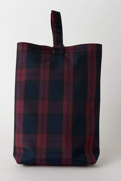 クリアランスセール！完全日本製 エスパニアチェック柄 シューズバッグ