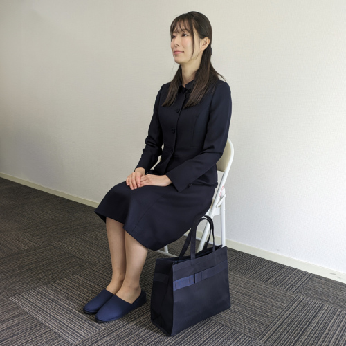 お受験バッグ 完全日本製 横型 完全自立型グログランリボンサブ