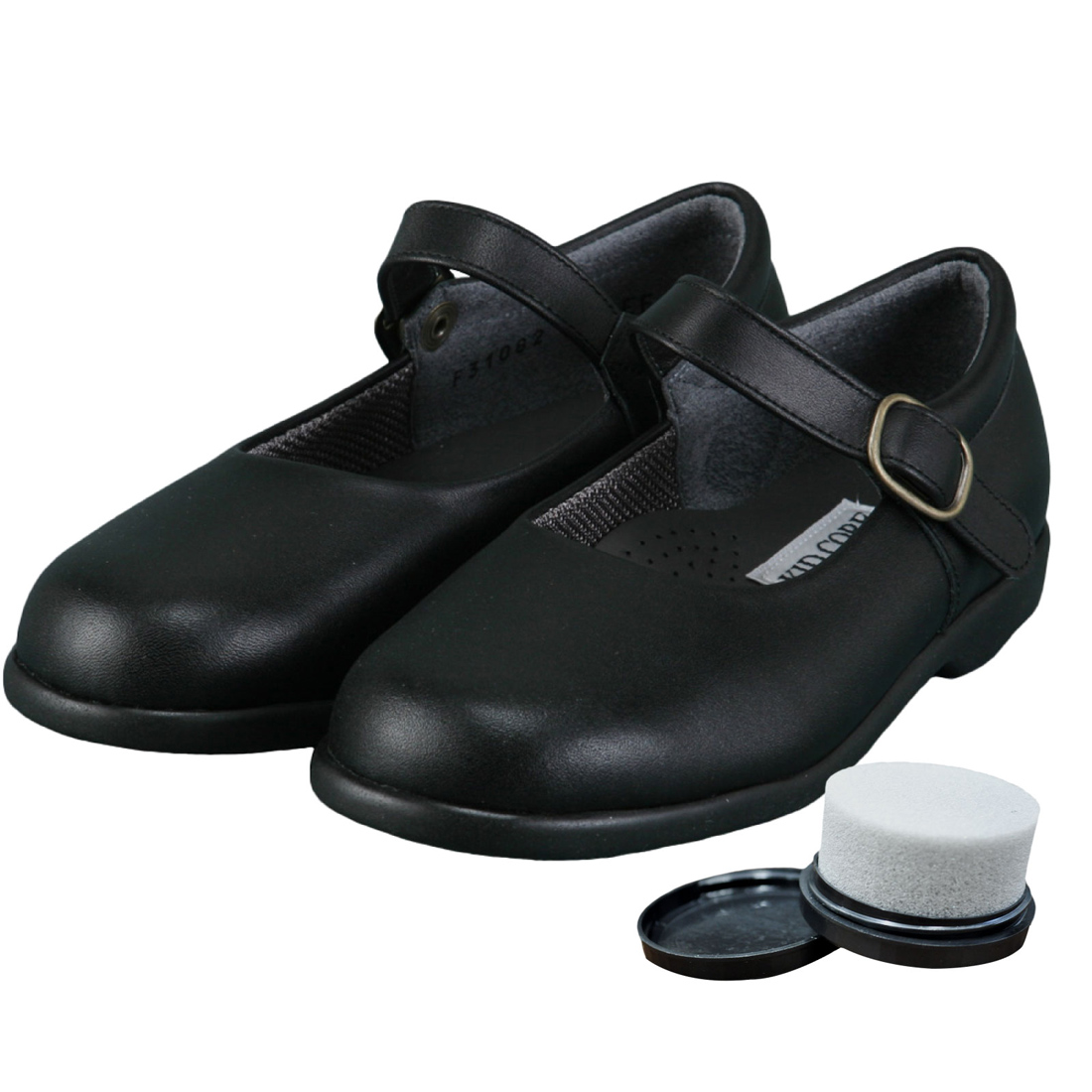 靴磨き付き KID CORE キッドコア 2E 日本製本革 ソフトタイプ ワンストラップフォーマルシューズ 2E ブラック 靴ズレしにくい靴  22.0cm～25.0cm 1～3営業日以内に発送となります。 kc1082