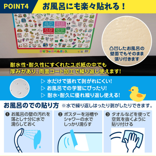 お受験教材】きせつのおべんきょう(R)ポスター ポップなイラストの