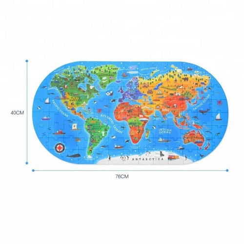 ワールドフロアパズル 幼児向け世界地図ジグソーパズル 100ピース｜お