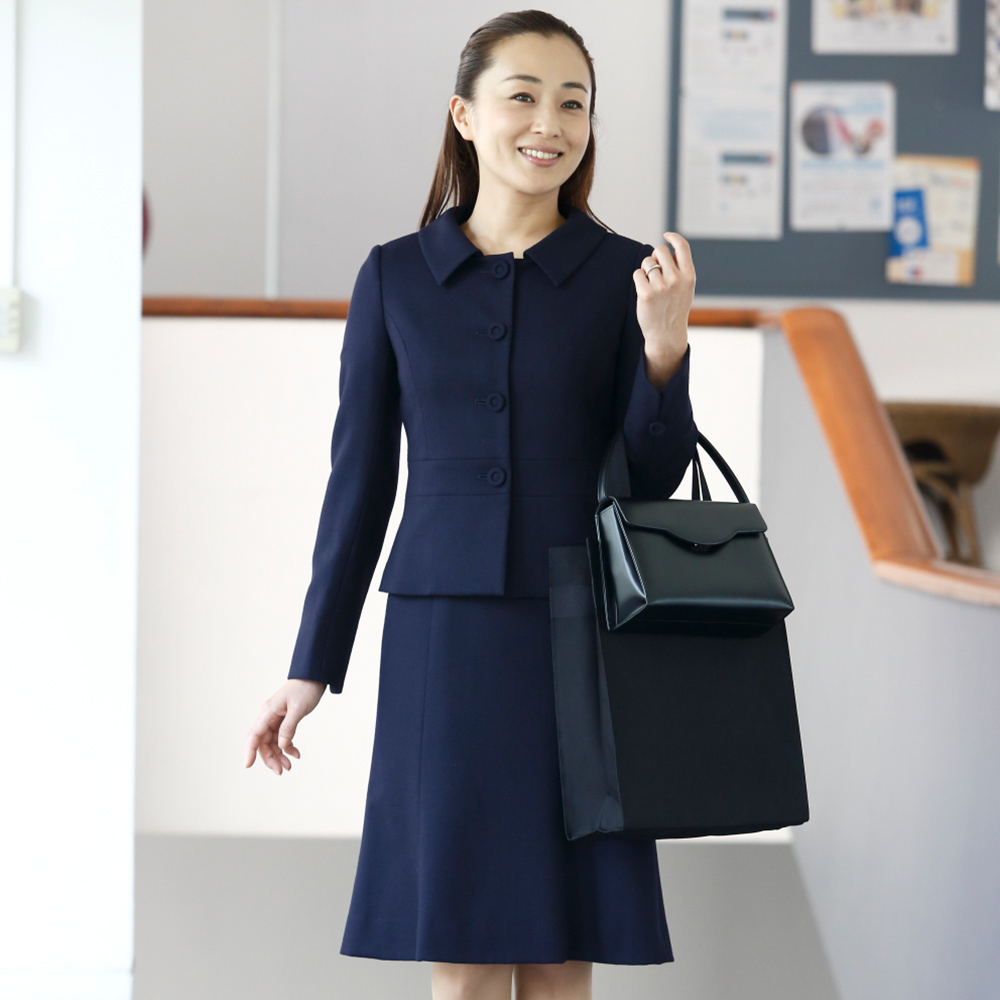 ハッピークローバー９号ウエスト切替えジャケット＆マーメードラインワンピース 純日本製 純国産 ウエスト切替えジャケット&マーメードライン