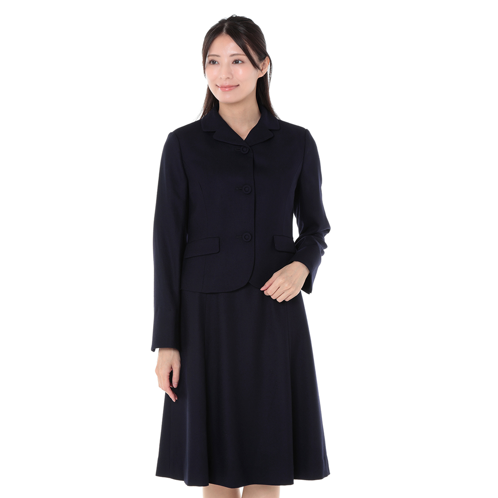 クローバー・リーフ・ラペル カラージャケット&フレアワンピース