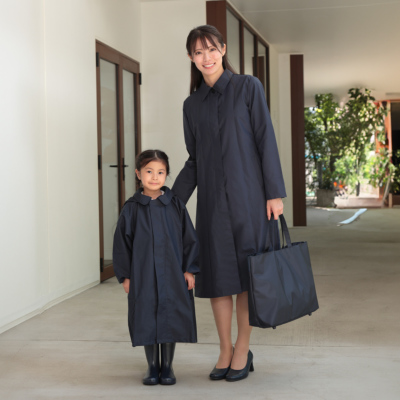 リニューアル 紺色無地レインブーツ 上品なツヤけし濃紺カラー 18&