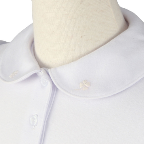 お受験用 前開き 丸襟パフスリーブ半袖ブラウス｜お受験用品のお