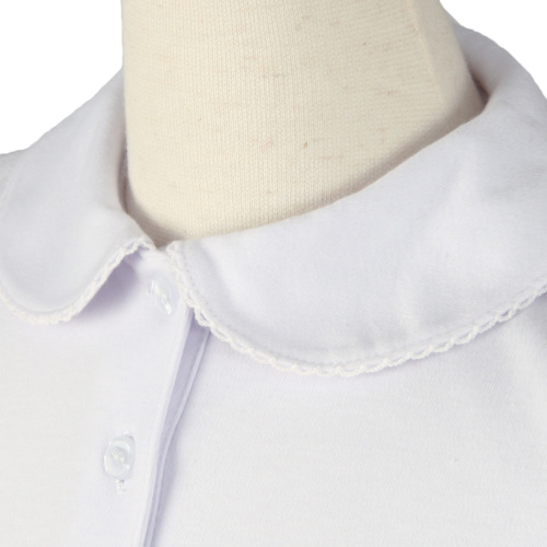 お受験用 前開き 丸襟 パフスリーブ 半袖 ブラウス 90 95 100 110 120