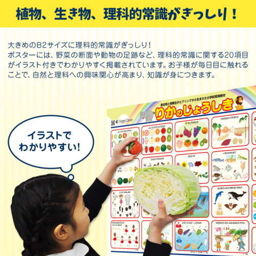 お受験教材】りかのじょうしきポスター お風呂で幼児教室(R