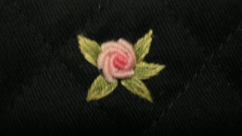 お受験 ティッシュケース 手刺繍 薔薇 ポケットティッシュケース