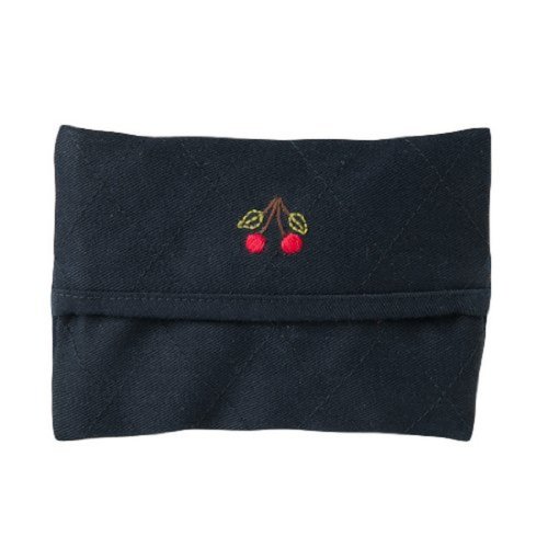お受験 ティッシュケース 手刺繍 さくらんぼ ポケットティッシュケース