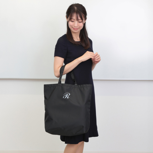 当店オリジナル 完全日本製 マチ付き お持ち帰りエコバッグ ネイビー